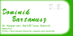 dominik bartanusz business card